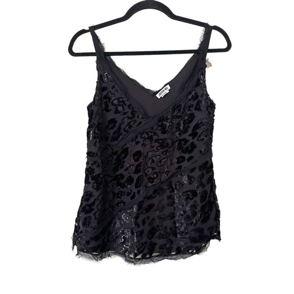 JASON WU Velour‎ Silk Animal Print Top Black NWOT Sz 4 - Picture 1 of 4